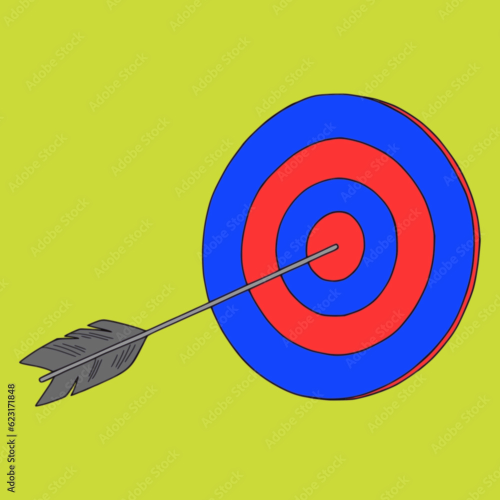 target with arrow color illustration target with arrow color illustration