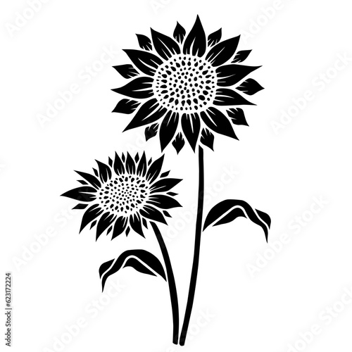 sunflower stencil