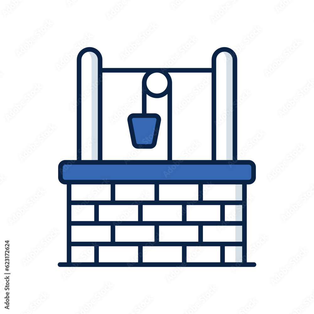 Waterwell icon, Vector Stock illustration. Waterwell icon, Vector Stock illustration.