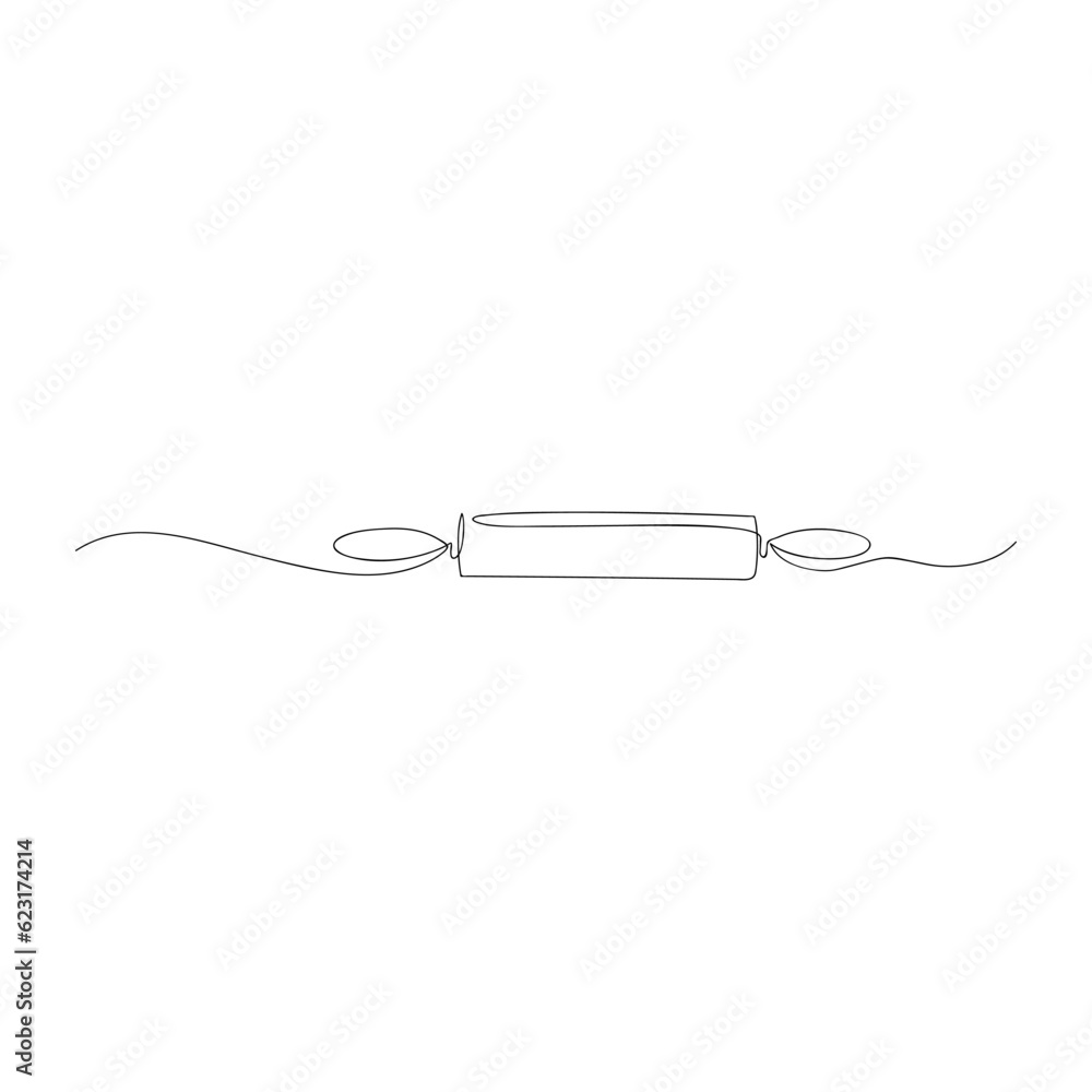 Kitchen rolling pin doodle art. Sketch of tool. Vector illustration. Kitchen rolling pin doodle art. Sketch of tool. Vector illustration.