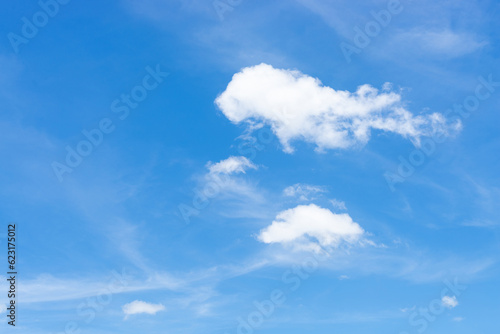 blue sky with white clouds.