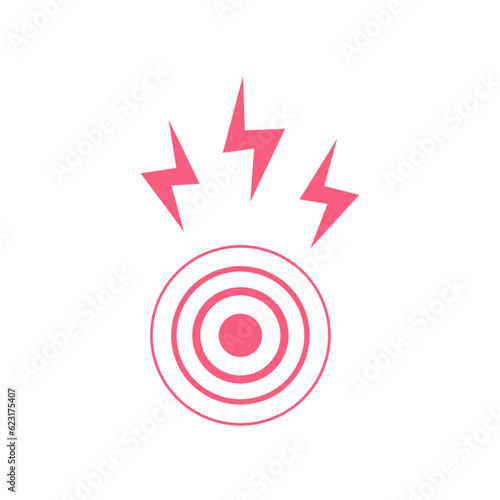 acute pain lightning vector sign icon symbol