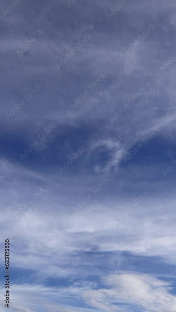 time lapse beautiful blue sky with clouds background. Sky clouds. Vertical video for social media. time lapse beautiful blue sky with clouds background. Sky clouds. Vertical video for social media.