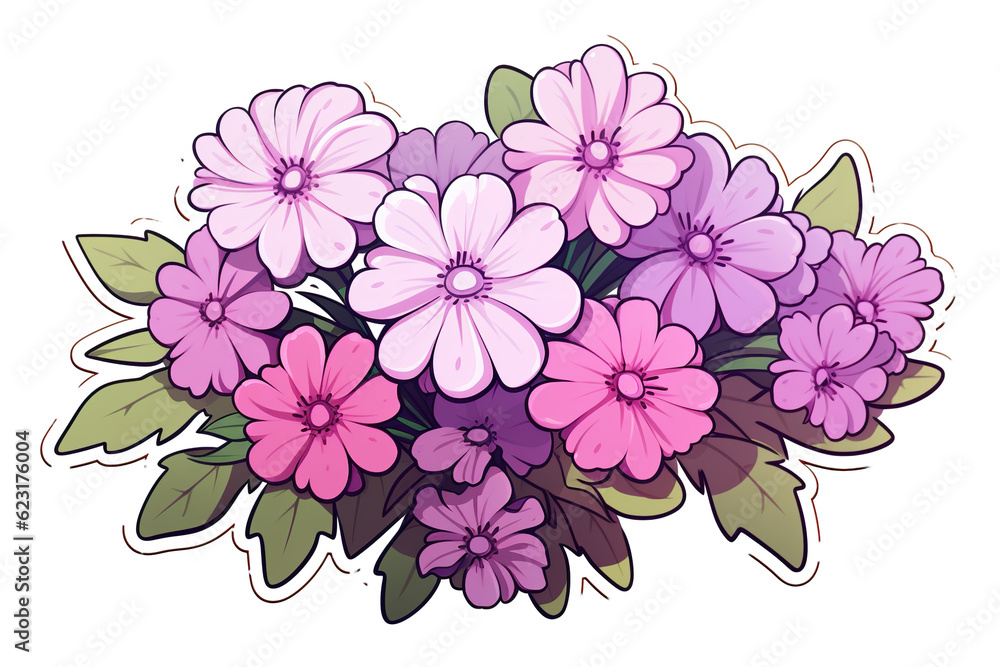 kawaii beautiful flowers sticker image, in the style of kawaii art, meme art, isolated white background PNG kawaii beautiful flowers sticker image, in the style of kawaii art, meme art, isolated white background PNG