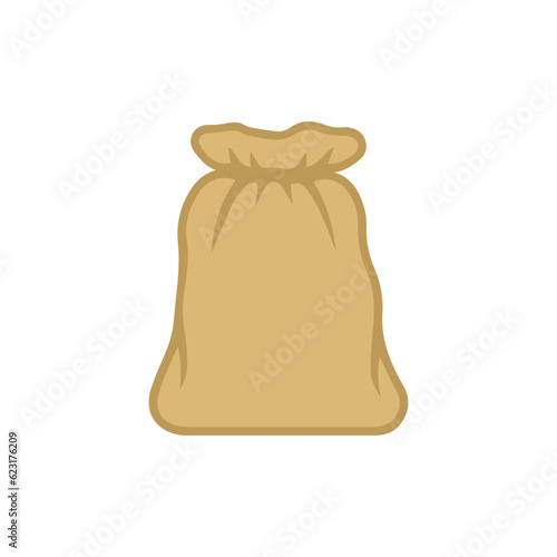 Knotted sack icon. Vector illustration. Flat design.	