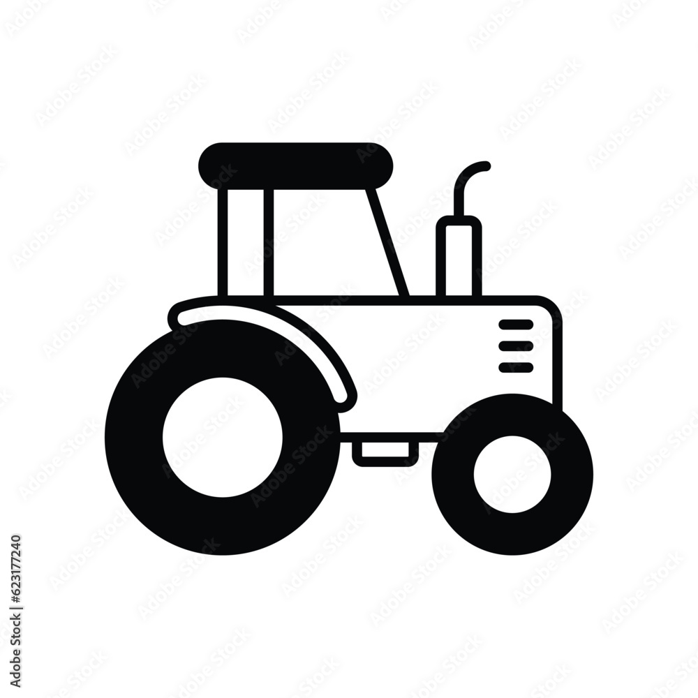 Tractor icon, Vector Stock illustration. Tractor icon, Vector Stock illustration.