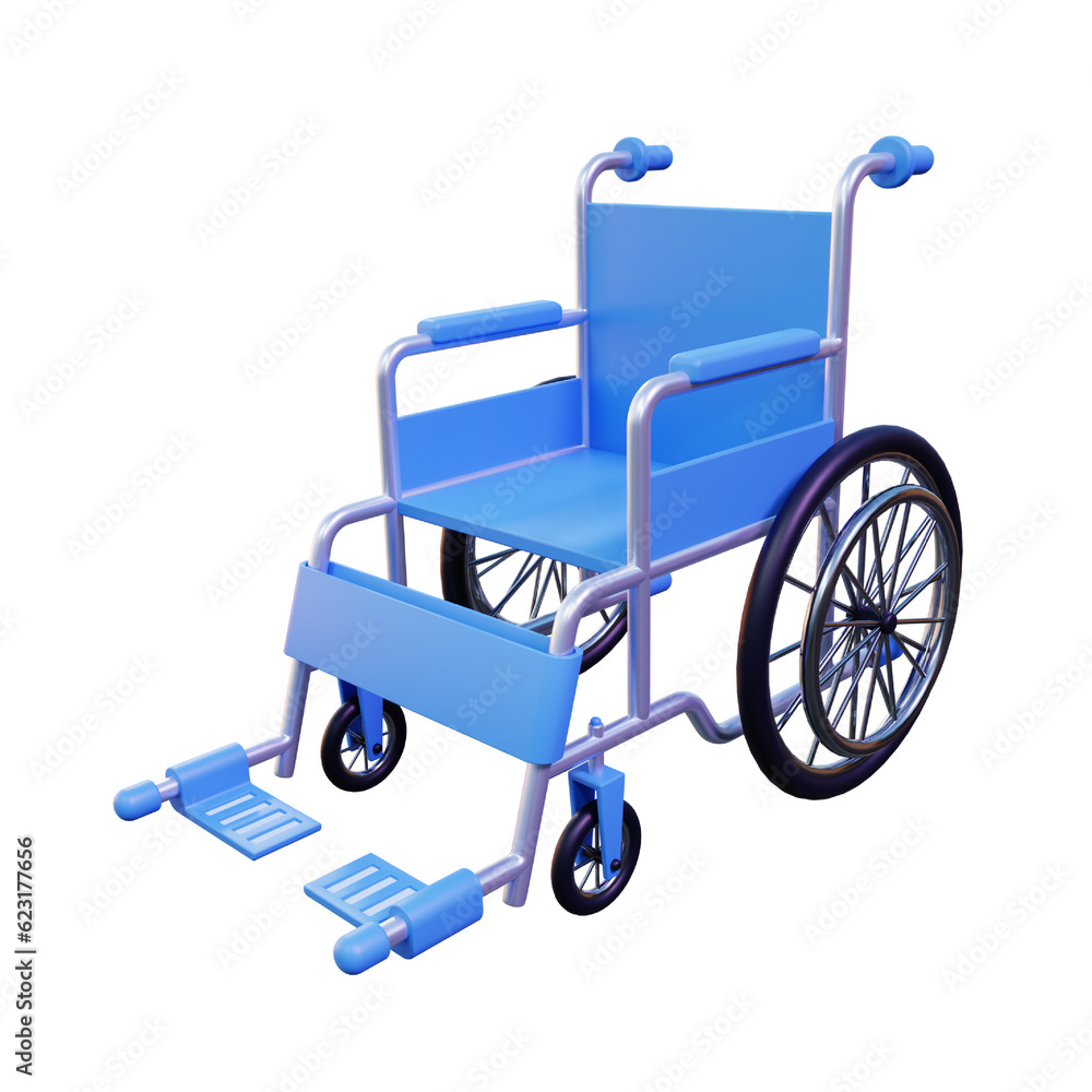 Fototapeta premium 3d Render Wheelchair Icon Illustration