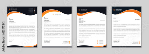 Modern Creative & Clean business style letterhead bundle. Modern and minimalist Company business
letterhead template. Clean and professional corporate company business letterhead design. Letterhead 