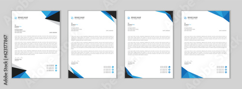 Modern Creative & Clean business style letterhead bundle. Modern and minimalist Company business
letterhead template. Clean and professional corporate company business letterhead design. Letterhead