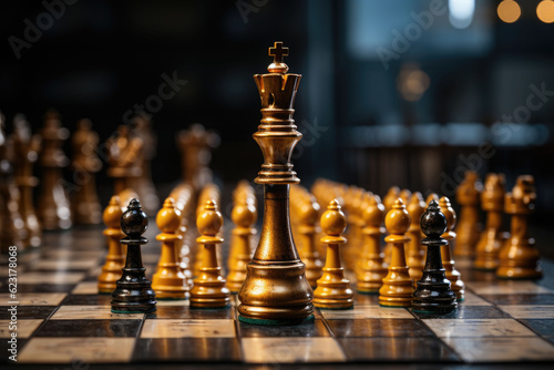chess pieces on the chessboard to business conpcet