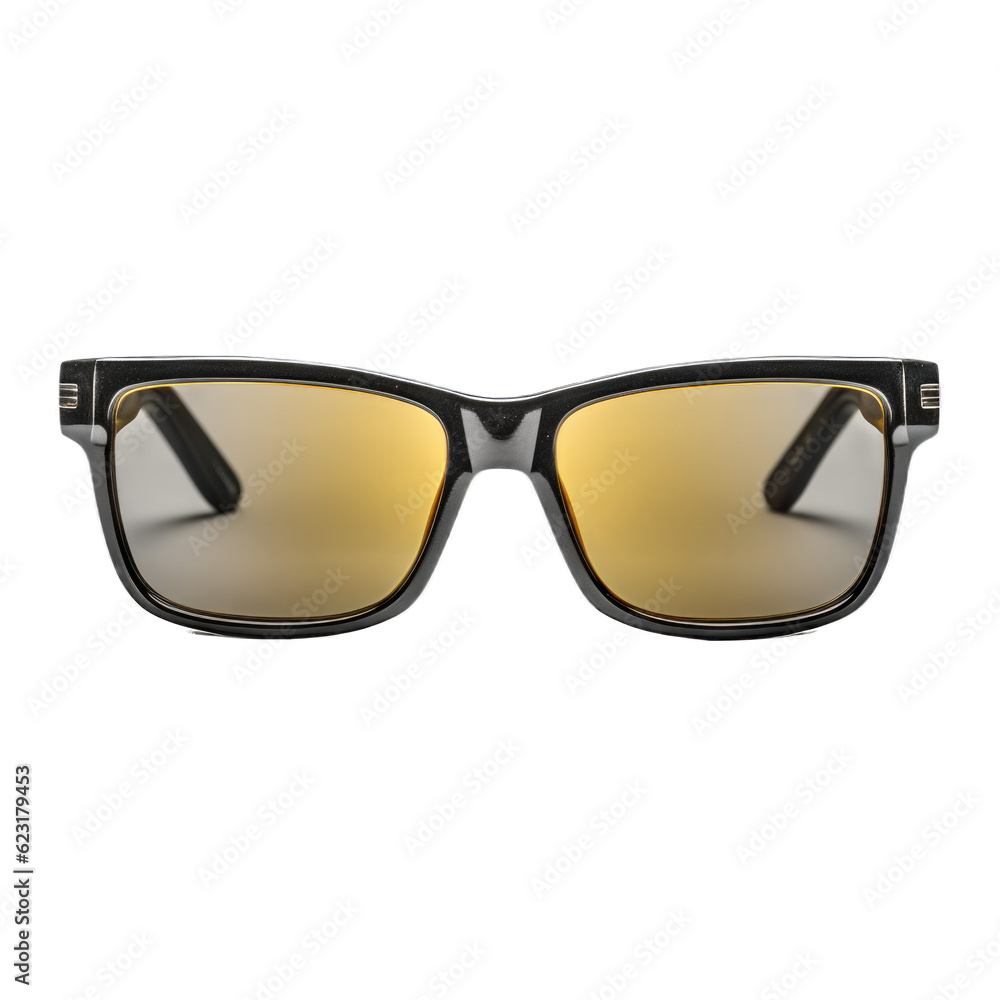 Plastic frame sunglasses isolated on transparent background. Generative AI Plastic frame sunglasses isolated on transparent background. Generative AI