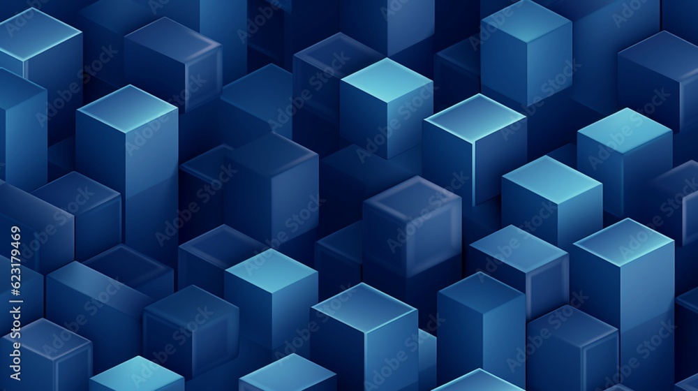 Fototapeta premium Vector isometric background with cubes.futuristic geo.Generative AI