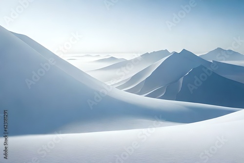 snow covered mountains generated ai
