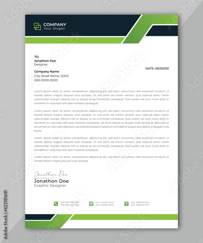 Modern Creative & Clean business style letterhead. Modern and minimalist Company business
letterhead template. Clean and professional corporate company business letterhead design. Letterhead design.
