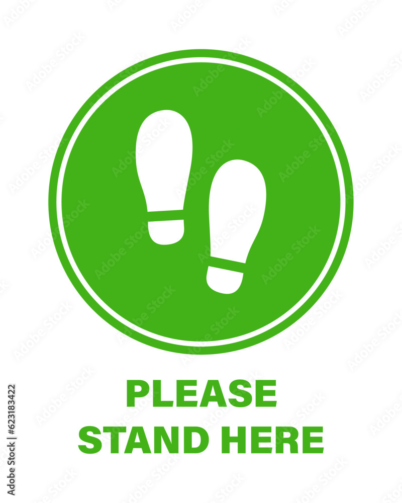 please stand here vector design please stand here vector design