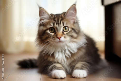 Cute Adorable Cat generative AI.