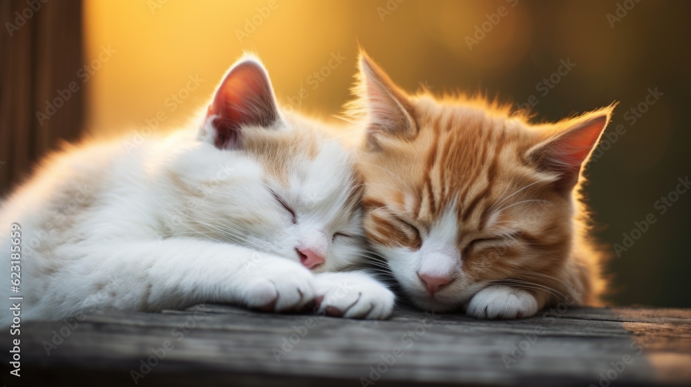 Fluffy Adorable Cat with Cute Features Generative AI Fluffy Adorable Cat with Cute Features Generative AI