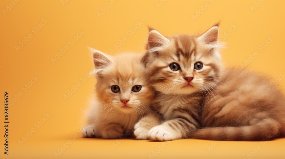 Fluffy Adorable Cat with Cute Features Generative AI