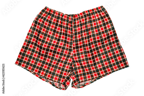 Family underpants in a cage on a white background.Loose men's underpants.Men's shorts are short.