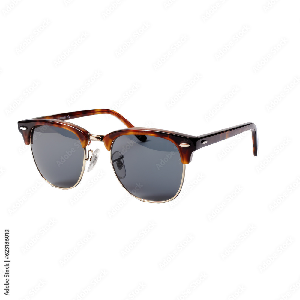 Clubmaster sunglasses isolated on transparent background. Generative AI Clubmaster sunglasses isolated on transparent background. Generative AI