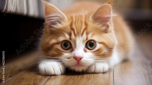 Portrait of a Cute Adorable Kitten generative AI
