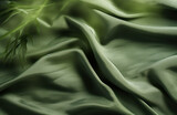 Radiant Radiance: Dark Green Velvet Fabric Aglow with Tropical Leaf Shadows, Ideal for Showcasing Elegant and Luxurious Cosmetic, Skin Care, and Beauty Treatment Products in a 3D 