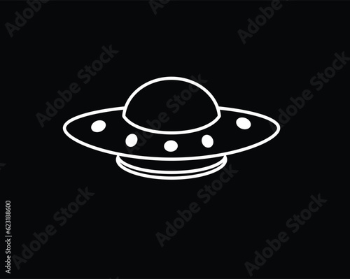 ufo icon line design vector illustration abstract