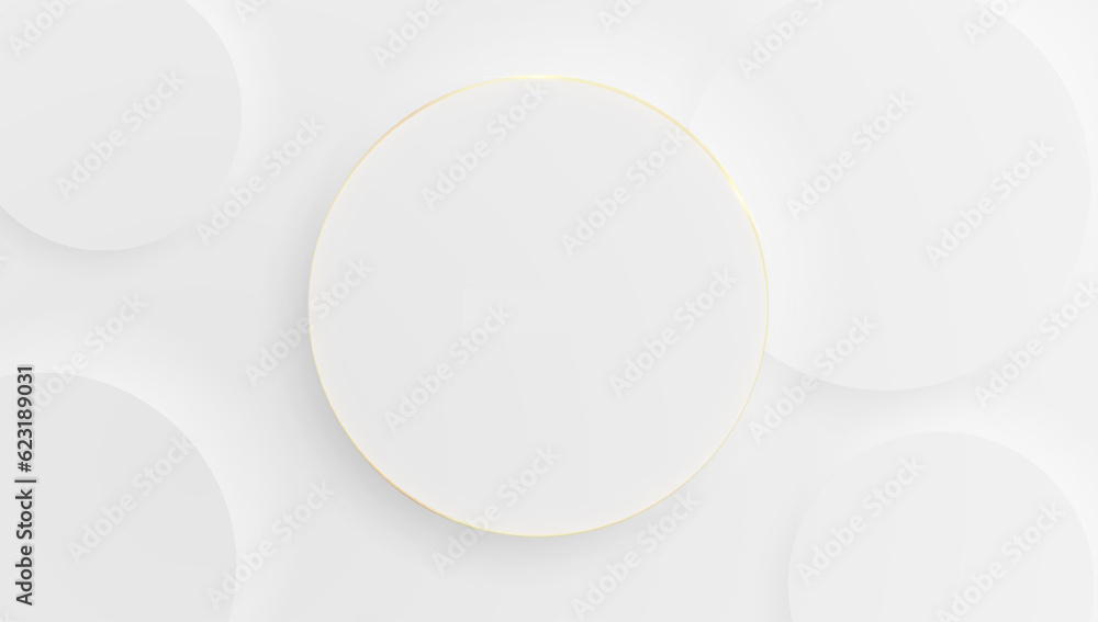 Minimalist and elegant, modern white background abstract circle shape with shadow overlay golden line effect design vector illustration Minimalist and elegant, modern white background abstract circle shape with shadow overlay golden line effect design vector illustration