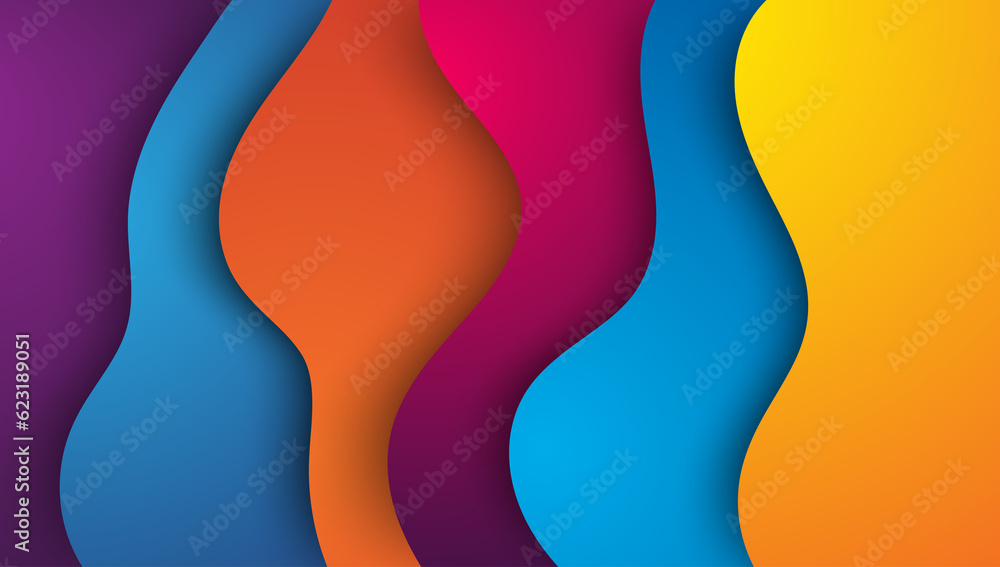 Modern colorful, gradient dynamic geometric abstract background with shadow overlay effect design vector illustration