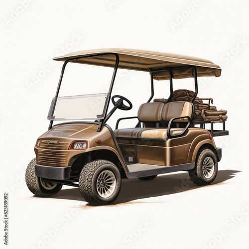 golf cart on golf course © Anti