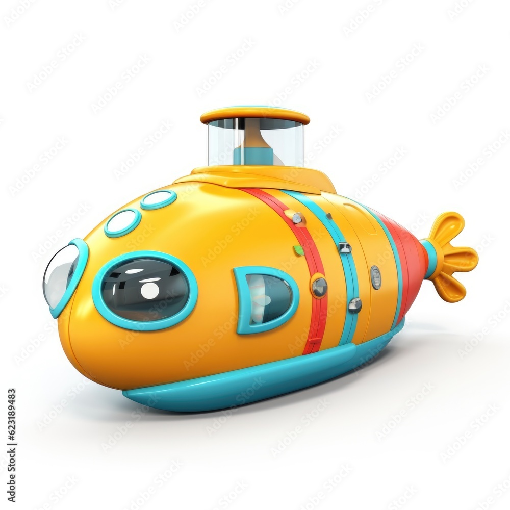 Friendly Cartoon Submarine Characters with Big Eyes generative AI Friendly Cartoon Submarine Characters with Big Eyes generative AI