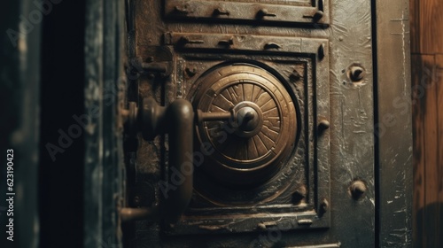 Antique door handle with an unusual design, with which we can travel back a century in time. Generative AI Technology  © Dniel