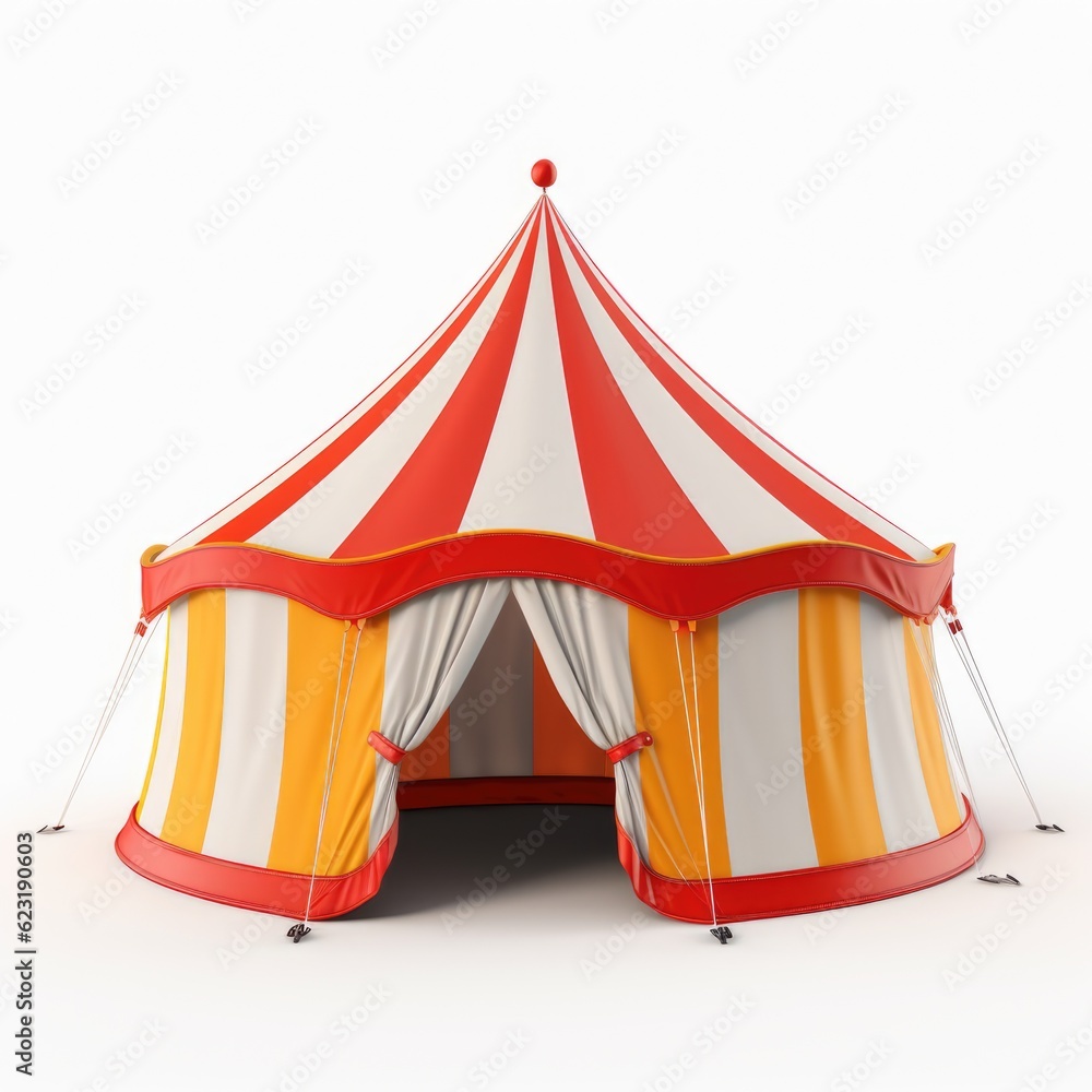 3D Cartoon Tent Isolated on White Background with Clipping Path, Full Depth of Field, and Focus Stacking Generative AI 3D Cartoon Tent Isolated on White Background with Clipping Path, Full Depth of Field, and Focus Stacking Generative AI