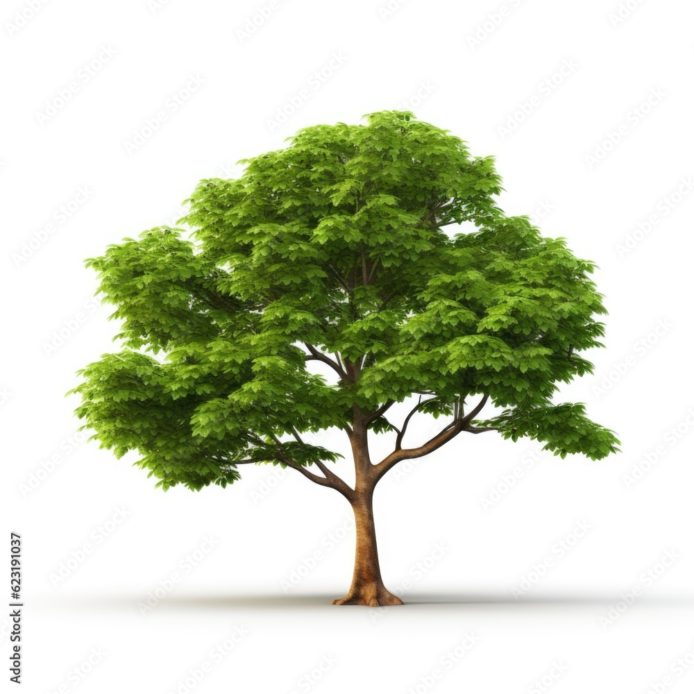 3D Cartoon Tree Isolated on White Background with Clipping Path, Full Depth of Field, and Focus Stacking Generative AI 3D Cartoon Tree Isolated on White Background with Clipping Path, Full Depth of Field, and Focus Stacking Generative AI
