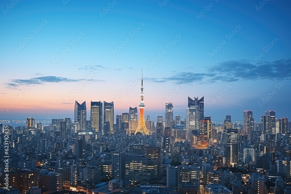 Obraz premium Tranquil Reflections: Japanese Landscape Serenity Generative AI