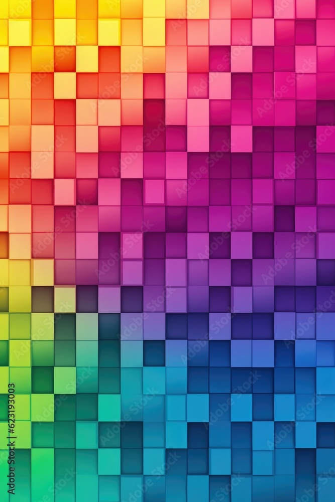 Abstract Pixel Mosaic: Mesmerizing Generative AI Pattern in Vibrant Blues Abstract Pixel Mosaic: Mesmerizing Generative AI Pattern in Vibrant Blues