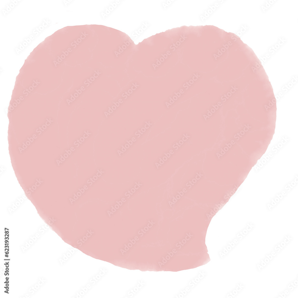 pink heart on white background