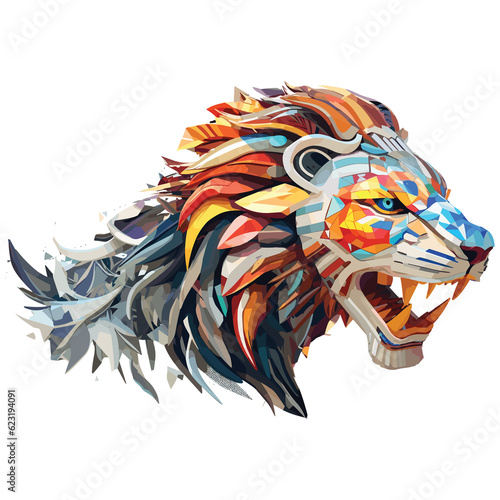 Artistic Lion water color art