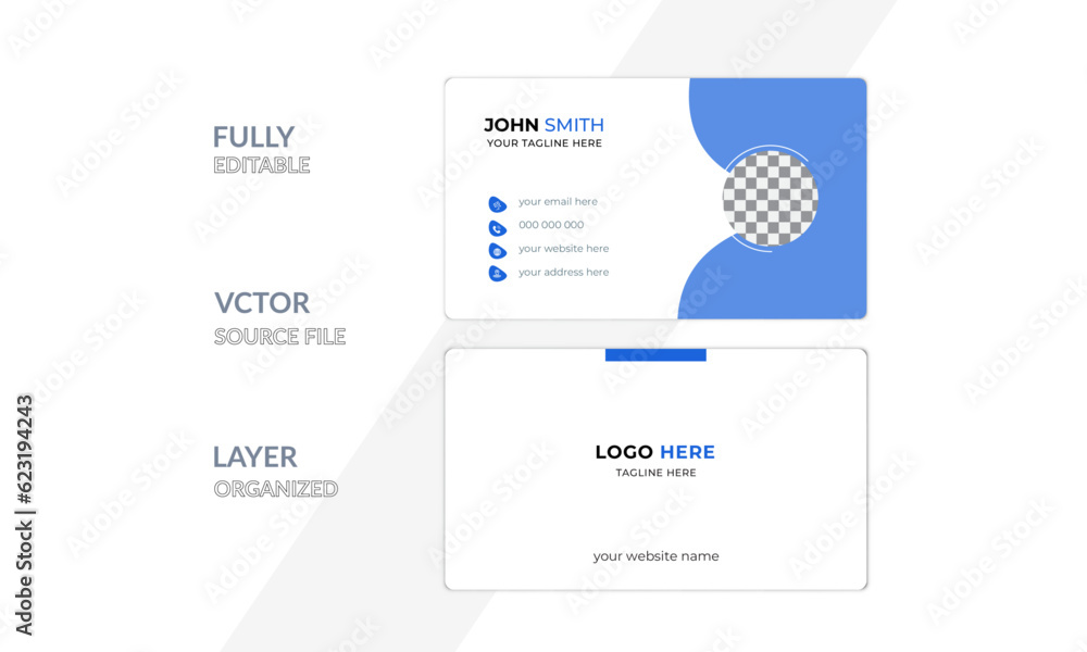 Fototapeta premium Simple Creative Business Card Design