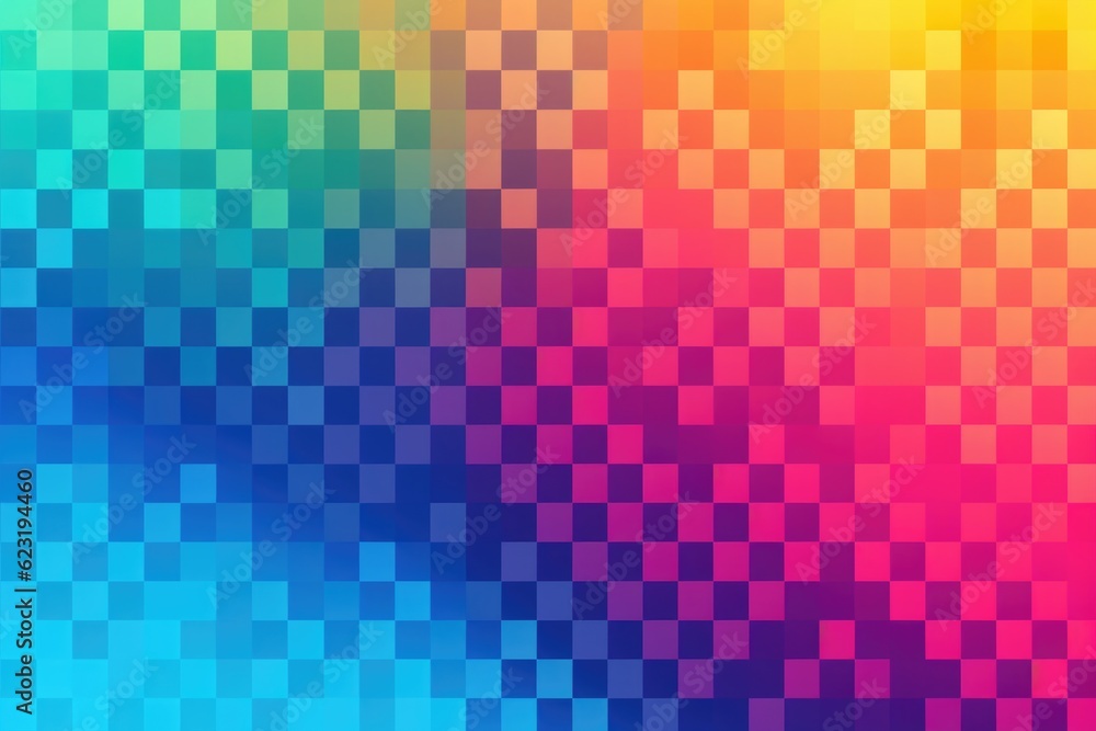 Fototapeta premium Pixelated Mosaic: Intricate Pixel Pattern Generative AI