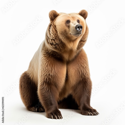 A bear isolated on a white background © Muh