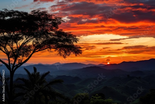 Golden Horizons: Sunset in the Natural Beauty of Colombia, LATAM Generative AI