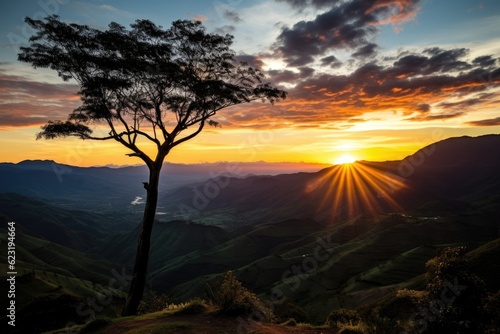 Golden Horizons: Sunset in the Natural Beauty of Colombia, LATAM Generative AI