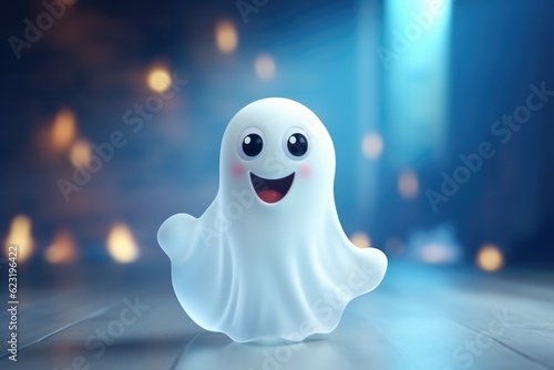 Cute Adorable Cartoon Ghost in Cinematic Shot Generative AI