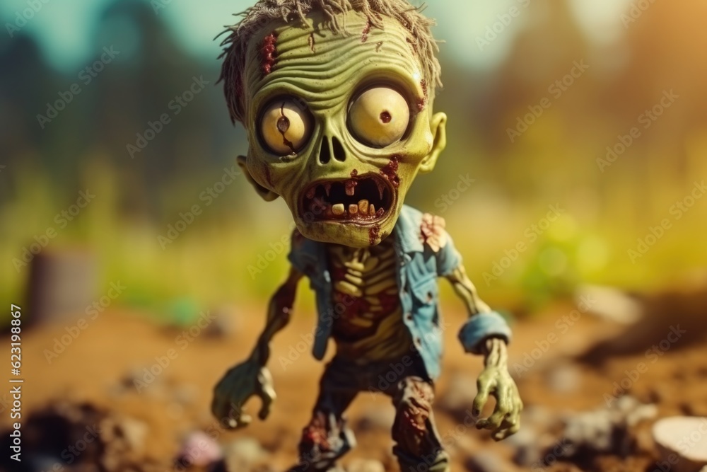 Unlikely Charm: Cute Adorable Cartoon Zombie in Cinematic Shot Generative AI Unlikely Charm: Cute Adorable Cartoon Zombie in Cinematic Shot Generative AI