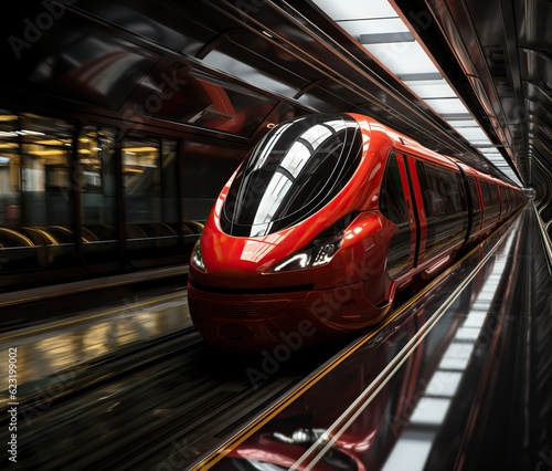 Modern high-speed sleek tra...