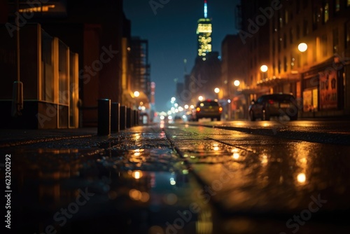 night view of the city generative ai © Ecleposs