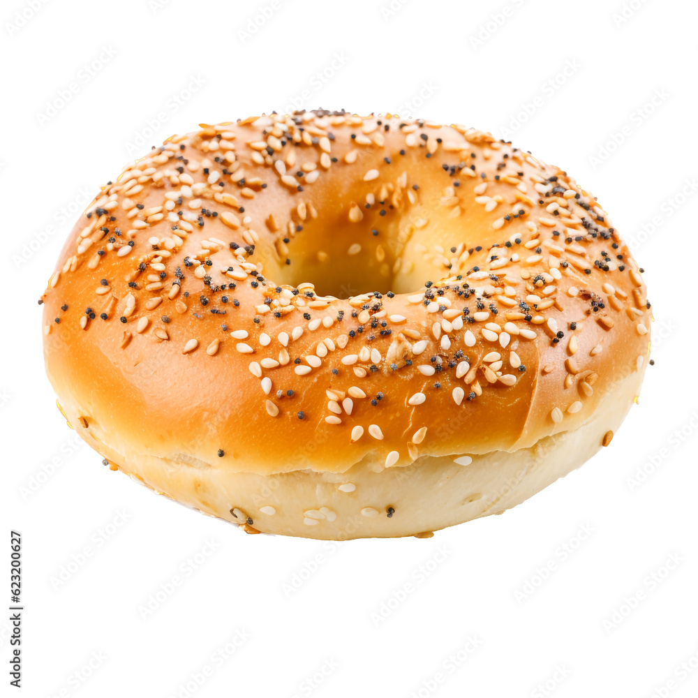 Bagel bread isolated on transparent background Bagel bread isolated on transparent background