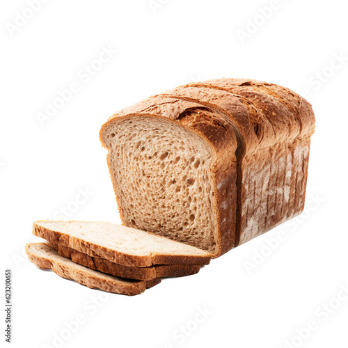 Cutted loaf isolated on transparent background