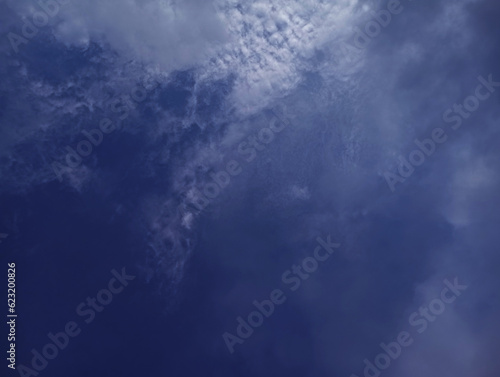 blue sky with white cloud background,Bfluffy cloud in the blue sky background,Clearing day and Good weather in the morning.meteorology, heaven, hope, peace, graphic resources, picturesque panoramic sc photo